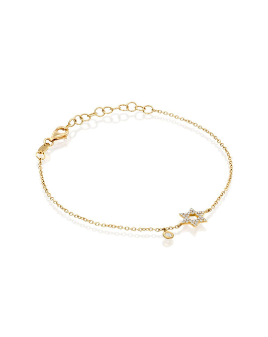 Star of David Diamond Bracelet