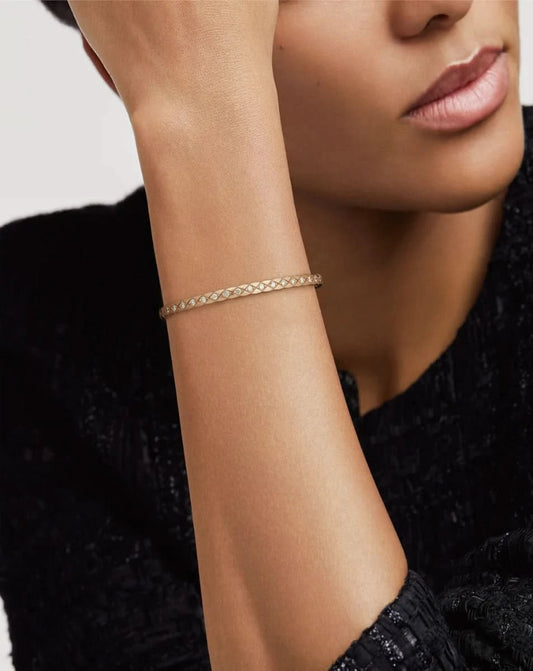 COCO CRUSH Thin Studed Beige Gold Bracelet 