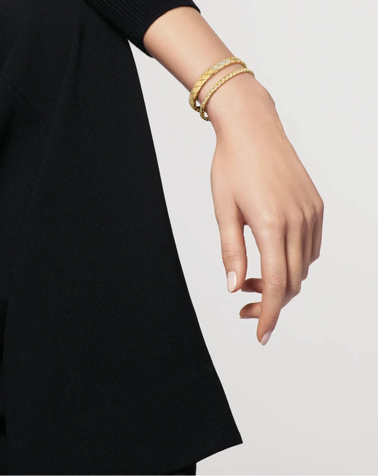 COCO CRUSH Thick Studded Yellow Gold Bracelet 