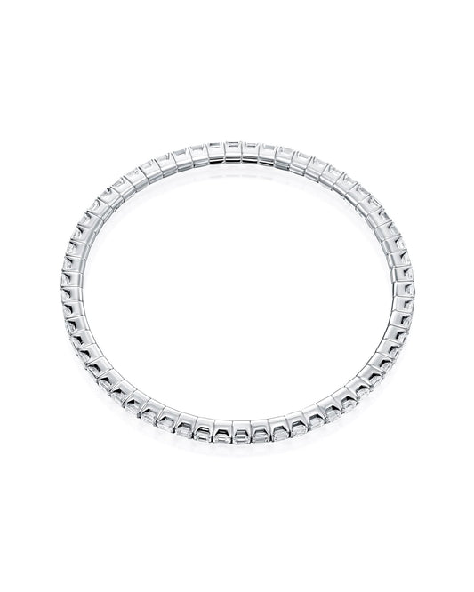 Flexiable Tennis Bracelet Emerald Cut - 5.51 CT