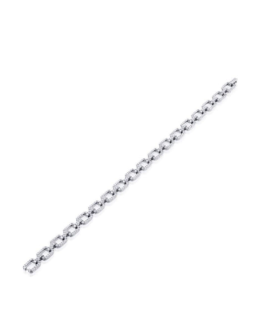 Wide Rectangular Link Bracelet