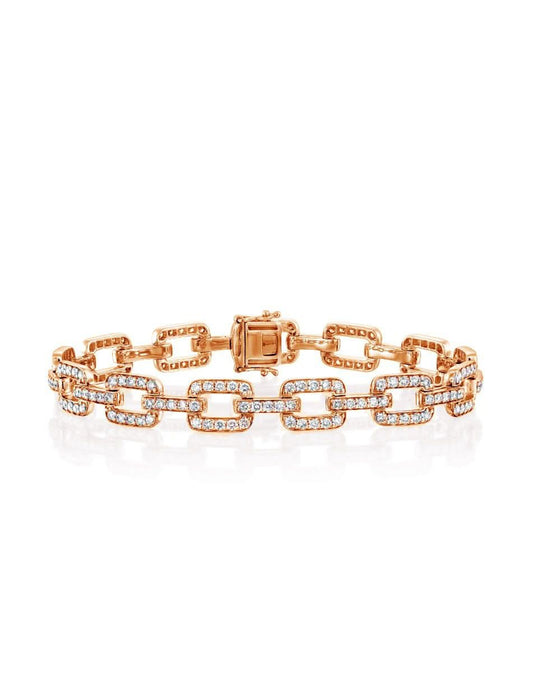 Thick Rectangular Link Bracelet