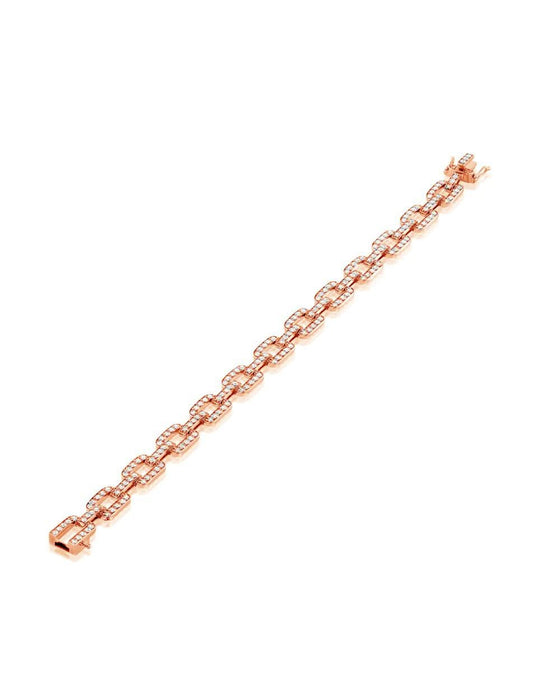 Thick Rectangular Link Bracelet