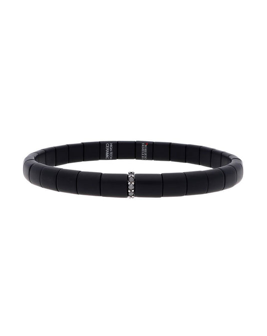 Roberto Demeglio Bracelet Set with One Black Diamond Bar