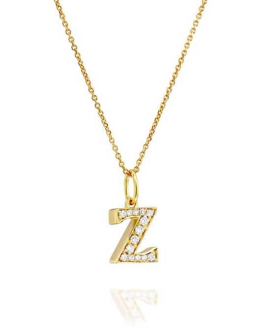 תליון אות Z משובצת יהלומים