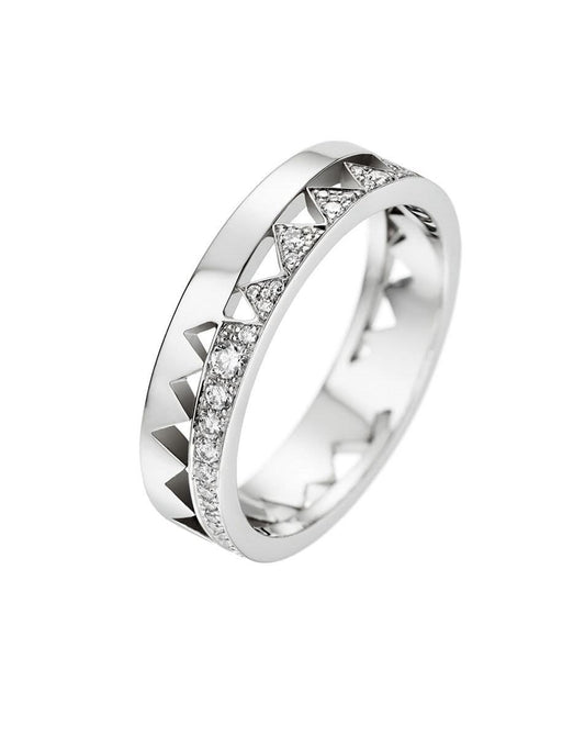 Akillis ring set with diamonds in white gold