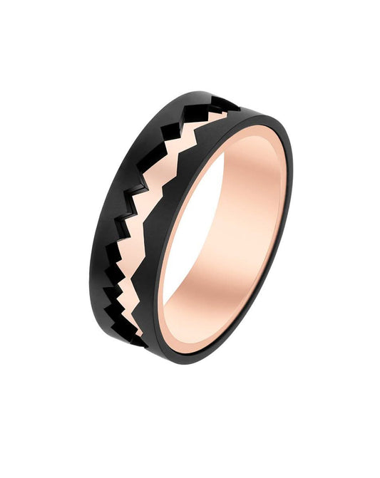Akillis ring combined with rose gold and DLC