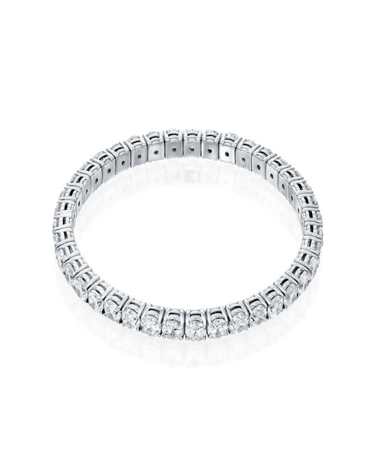 Oval-Cut Diamond Tennis Stretch Bracelet