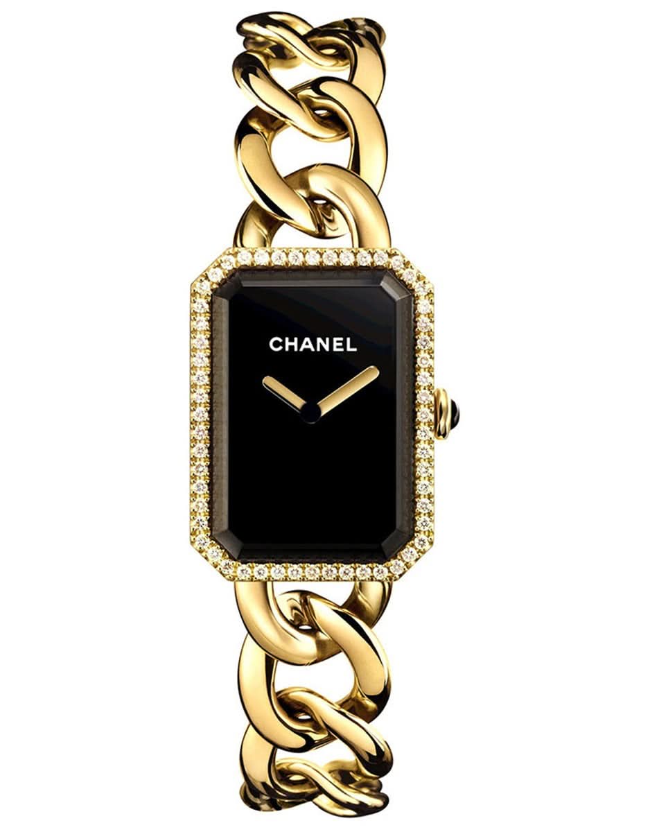 18K yellow gold case set with 56 brilliant-cut diamonds (0.43 CT)