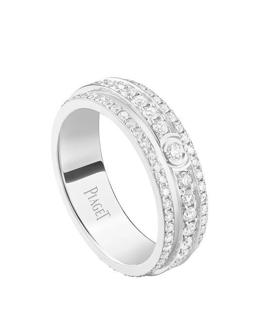 Possession Ring Set With 3 Rows Of Diamonds 