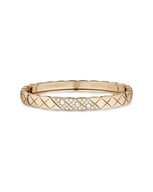 COCO CRUSH Thick Studded Beige Gold Bracelet 