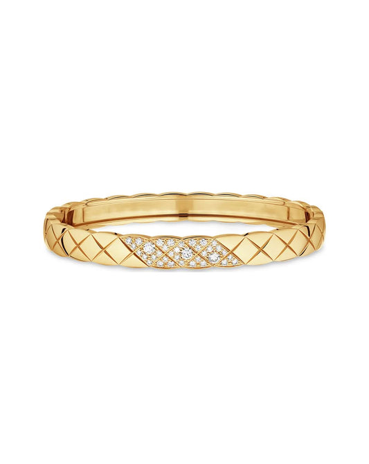 COCO CRUSH Thick Studded Yellow Gold Bracelet 
